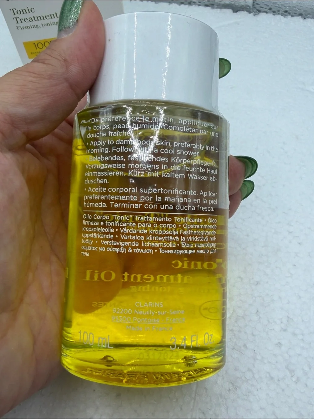 Clarins Tonic Treatment Oil — Yellow Bottle